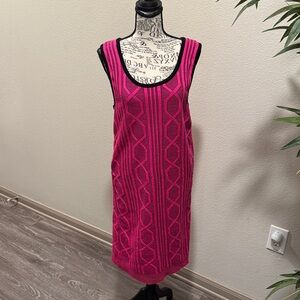 Vibrant Pink Knit Mini Dress